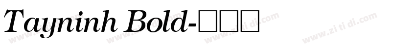Tayninh Bold字体转换